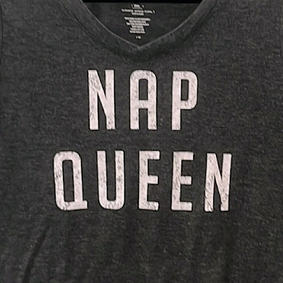 Dark Gray Heathered 'Nap Queen' Short Sleeve Novelty T-Shirt - Picture 2 of 4